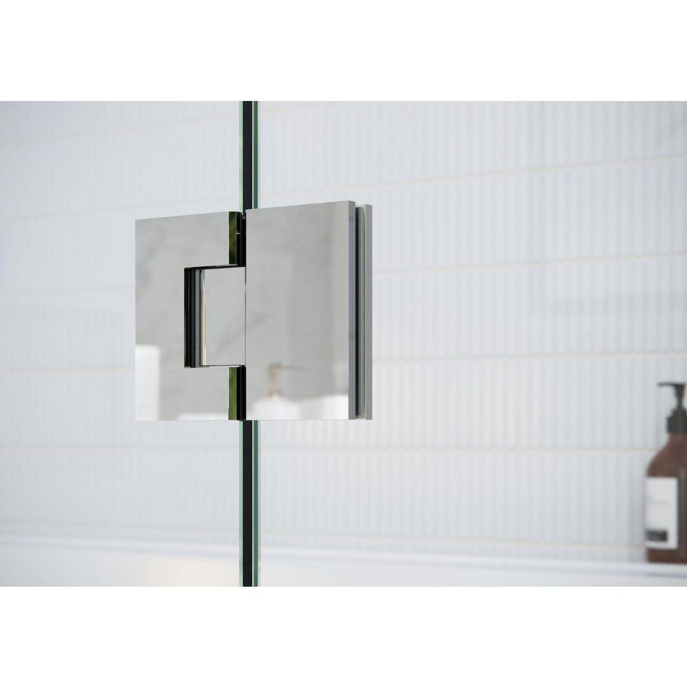 Stellar Frameless 3 Panel Glass Shower Door with Polished Chrome Finish