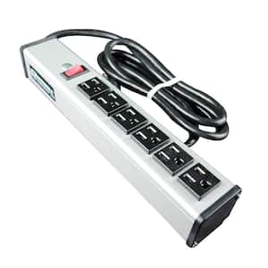 Wiremold 6-Outlet 15 Amp Compact Power Strip with Lighted On/Off Switch, 15 ft. Cord