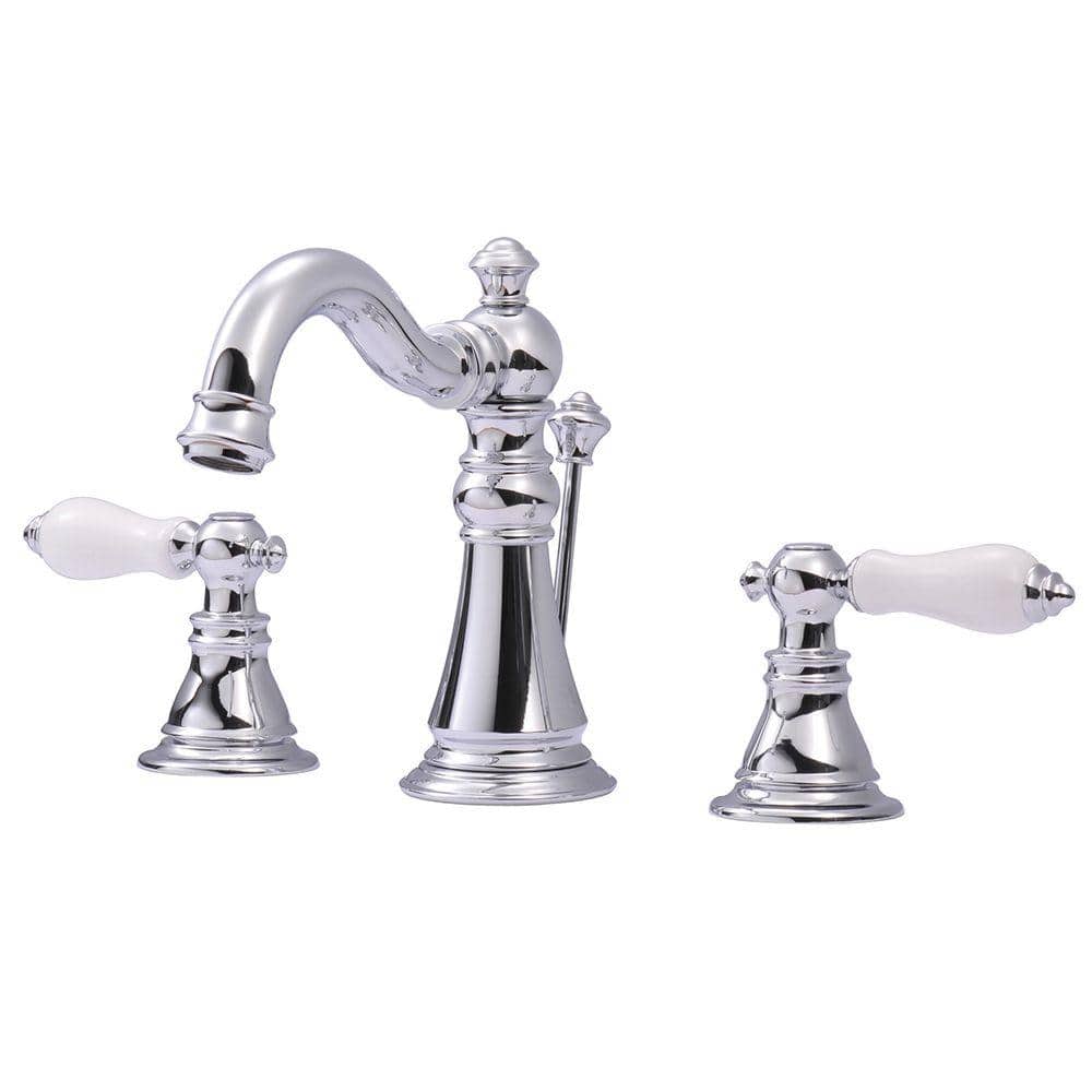 Kingston Brass Classic 8 in. Widespread 2-Handle High-Arc Bathroom Faucet  in Chrome HFS1971APL