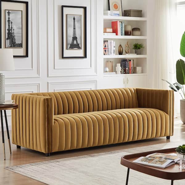 Mid Century Modern Style Velvet Couch