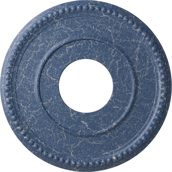 Ekena Millwork 3/4 in. x 12-1/2 in. x 12-1/2 in. Polyurethane Bradford Ceiling Medallion, Americana Crackle