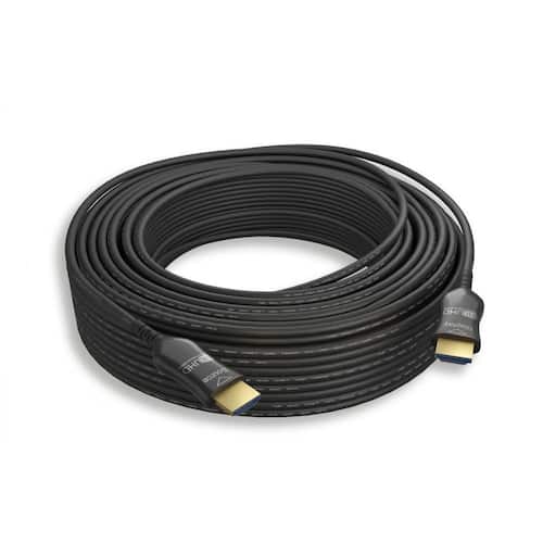 65 ft. Hybrid Active Optical Fiber HDMI Plenum Rated Black Cable HDMI Cables