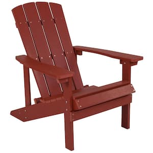 Wood Outdoor Dining Chair in Red