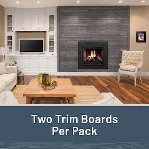 1 in. x 4 in. x 8 ft. Charred Wood Ash Gray Pine Trim Board (2-Pack)