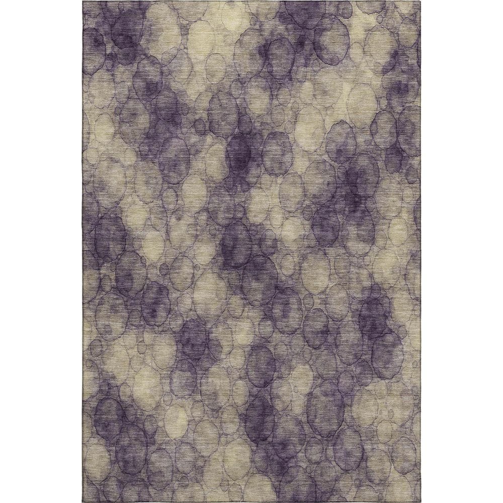 Mayfield Premium Machine Washable Abstract AMF2424 Plum 8 ft. x 10 ft. Area Rug price history on PriceWatchPro