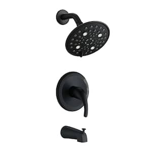 Tahanbath 3-Spray Luxury Bathroom Shower Set Shower Head 2.5 GPM Wall  Mounted Ceramic Style Shower System in Matte Black X-W1219-W1219106070 -  The Home Depot