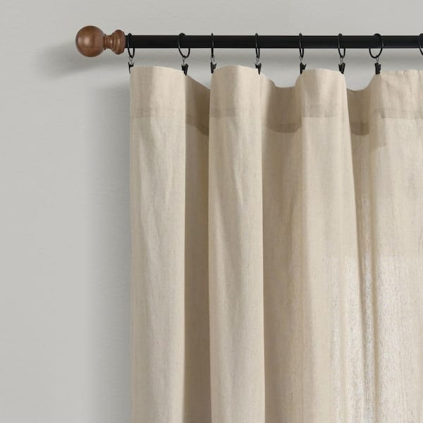 Cotton Linen Farmhouse Curtains Rustic Button Boho Curtains for Bedroom Rod  Pock