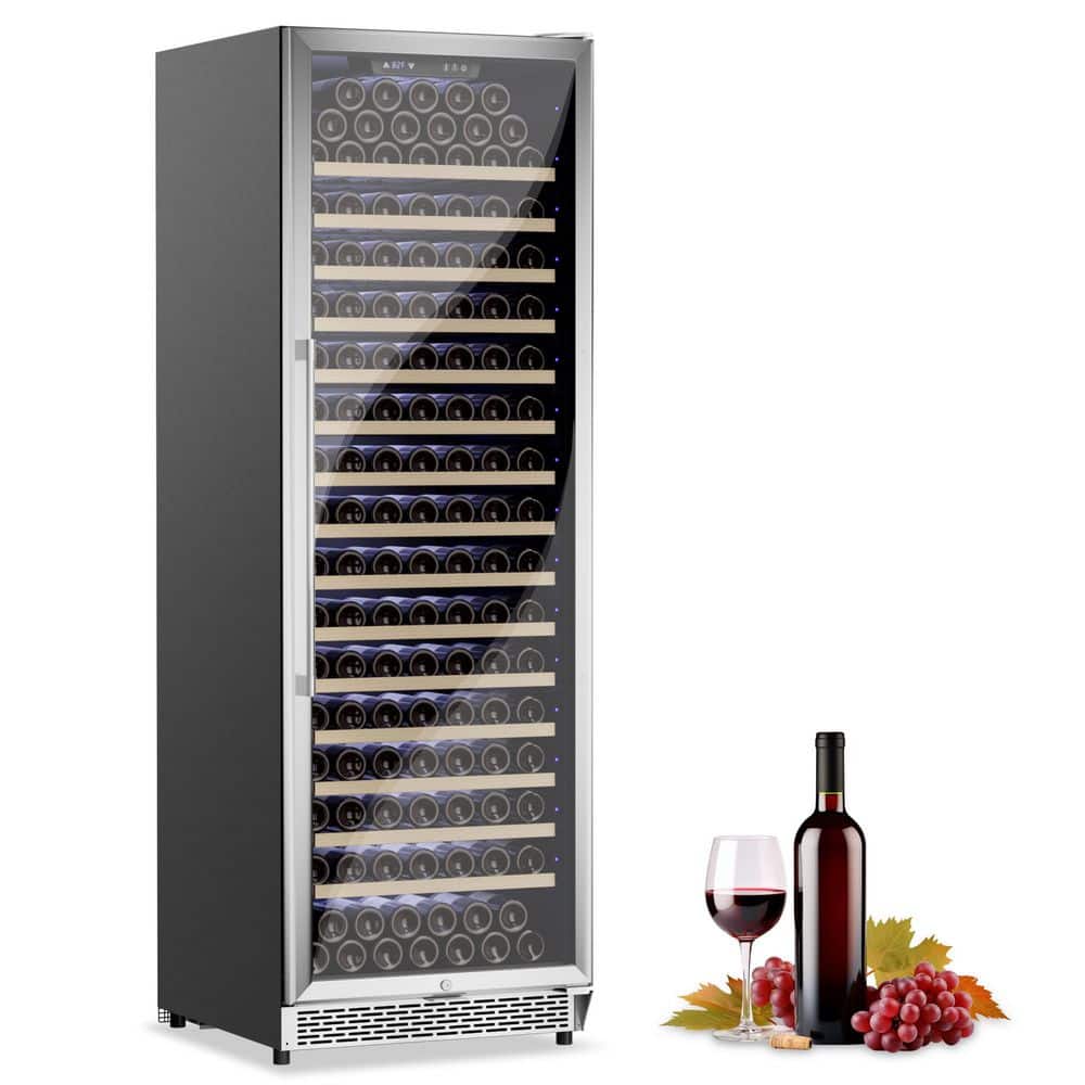 AMADVI 24 in. Single Zone Built-in/Freestanding 180-Wine Bottles