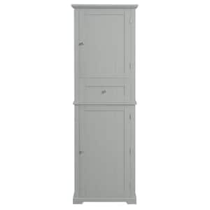 ZXDDMS 20 in. W x 13 in. D x 68 in. H Gray Linen Cabinet Bathroom