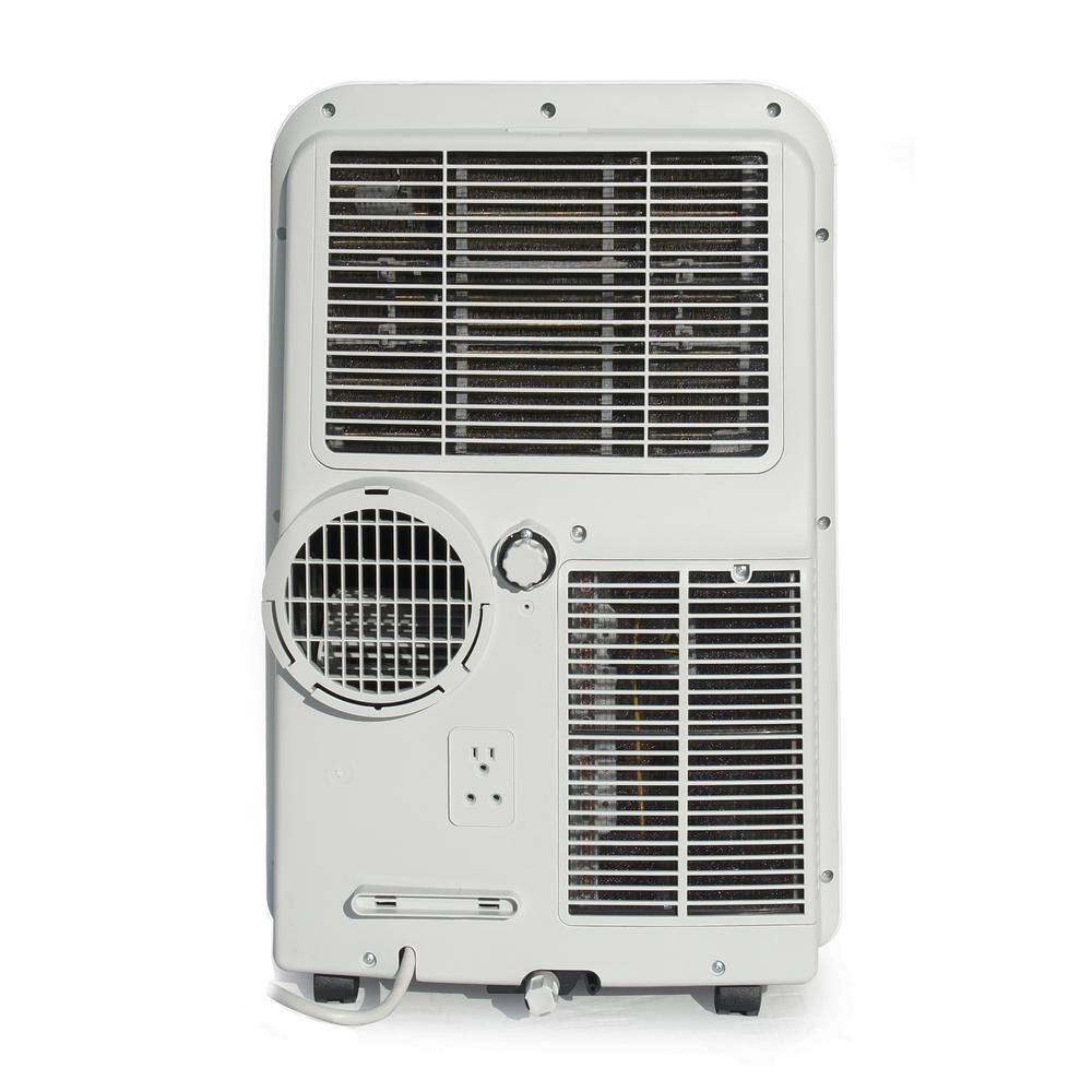 White and Silver 12,000 BTU Portable Air Conditioner with Remote