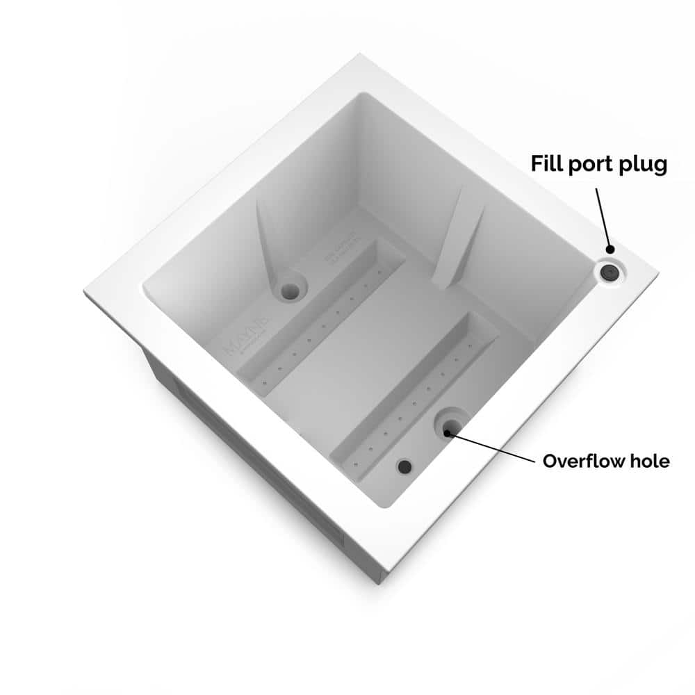 Fairfield 24x24 White Plastic and Wood Elevated Garden Bed