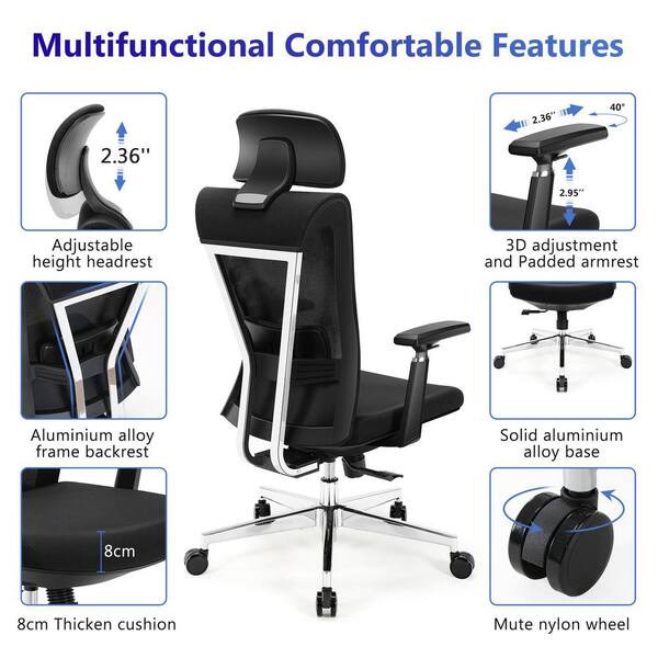 tribesigns ergonomic office chair with 3d armrest