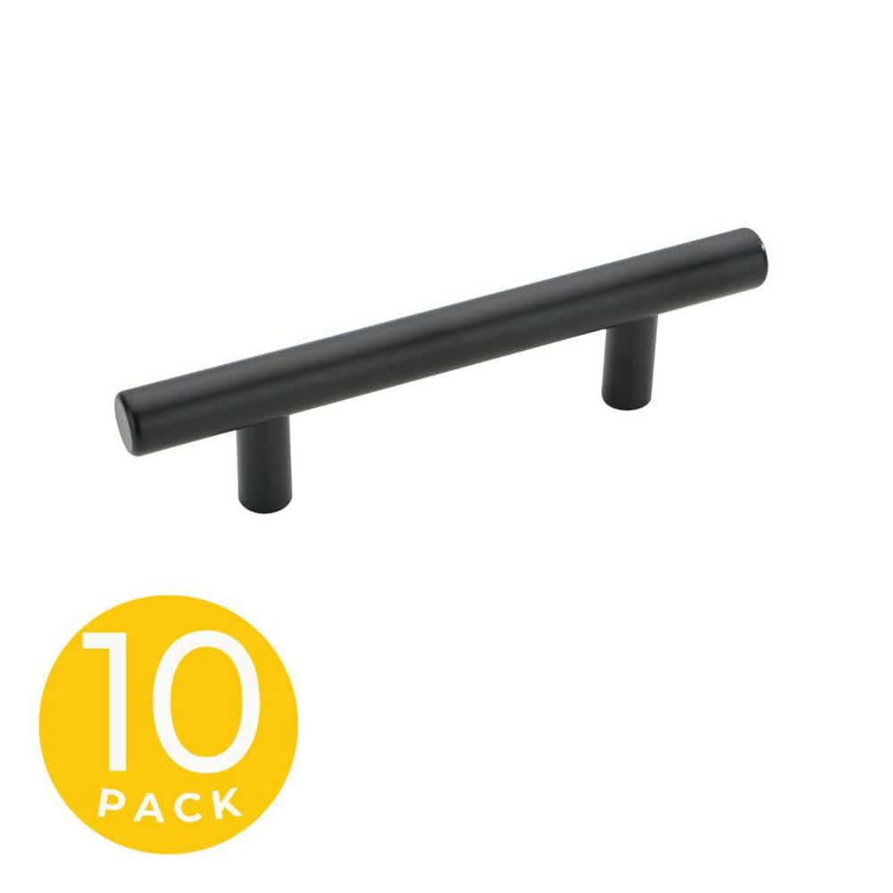 T-Bar Style 3 in. (76 mm) Center-to-Center Modern Matte Black Cabinet Handle/Pull (10-Pack) price history on PriceWatchPro