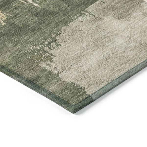 Chantille Machine Washable Indoor/Outdoor Abstract ACN2347 Olive 3 ft. x 5 ft. Area Rug