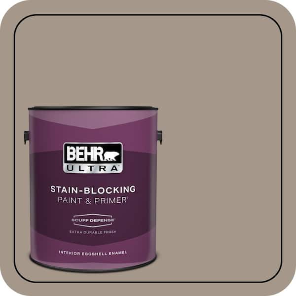 BEHR ULTRA 1 gal. #N220-4 Shiitake Extra Durable Eggshell Enamel Interior Paint & Primer