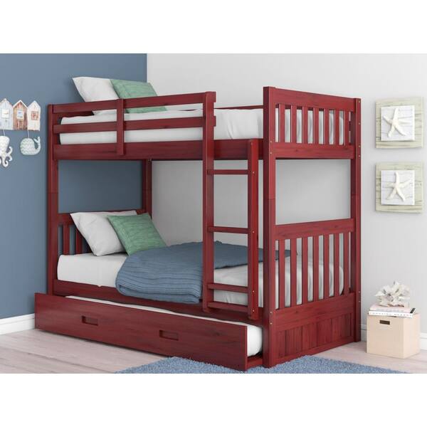 Merlot Full Staircase Bunk For Girls