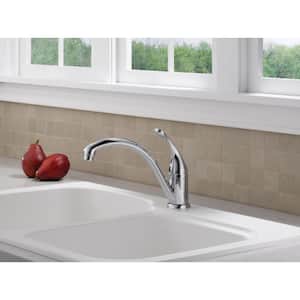 Collins Lever Single-Handle Standard Kitchen Faucet in Chrome