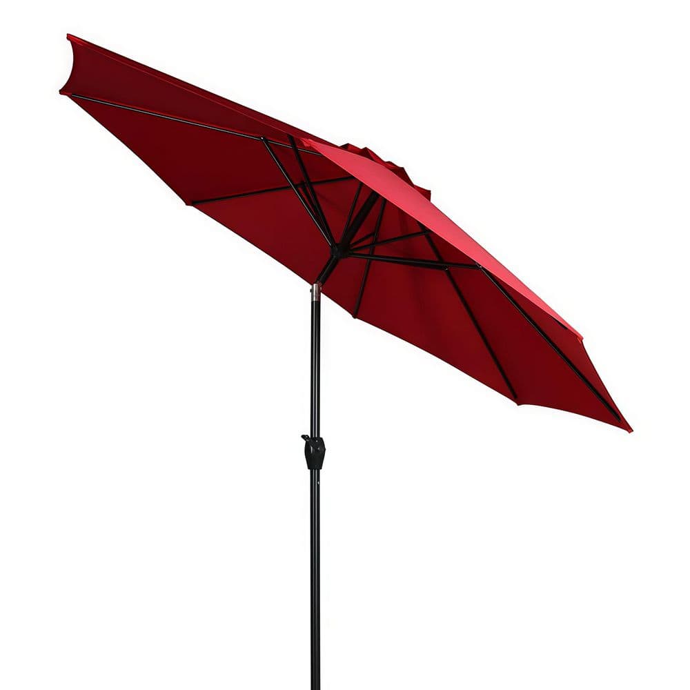 9 ft. Crank Lift and 3 Position Tilt Patio Umbrella in Red price history on PriceWatchPro