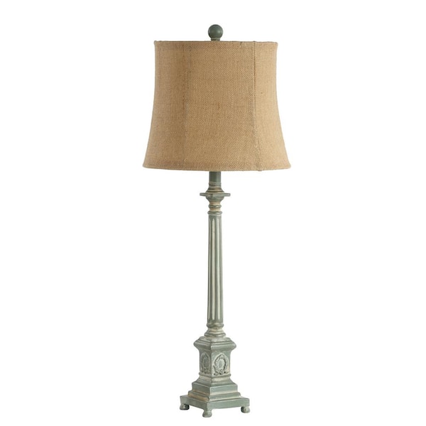 SAFAVIEH Collin 31.5 in. Antique Blue Table Lamp