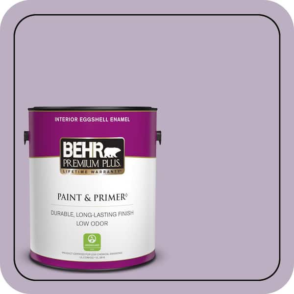 BEHR PREMIUM PLUS 1 gal. #S100-3 Courtly Purple Eggshell Enamel Low Odor Interior Paint & Primer