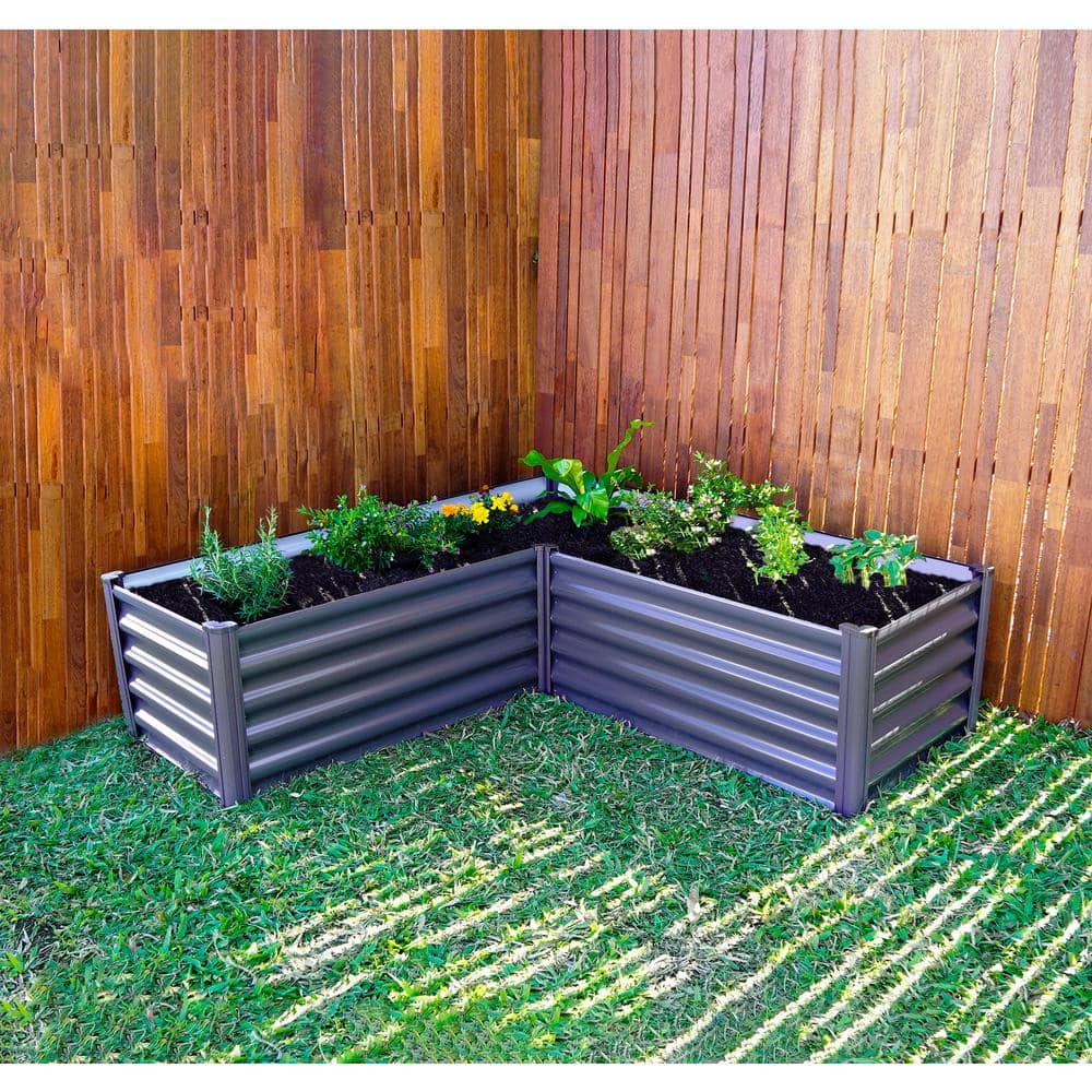 Hakea 4' x 4' Galvanized Steel Raised Garden Bed