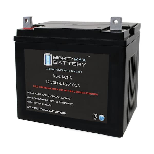 MIGHTY MAX BATTERY ML-U1 200CCA Battery for John Deere 650 Alternator Lawn Tractor/Mower