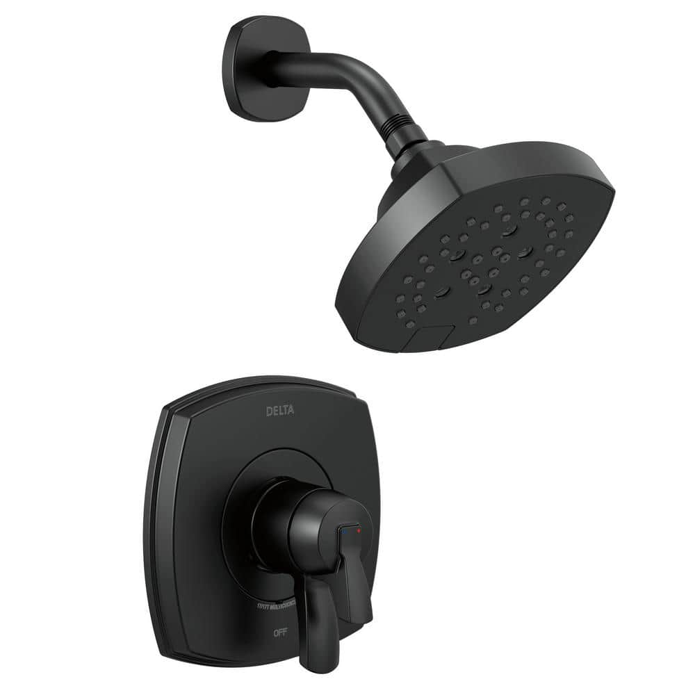 Stryke 1-Handle Wall Mount 5-Spray Shower Faucet Trim Kit in Matte Black (Valve Not Included) price history on PriceWatchPro