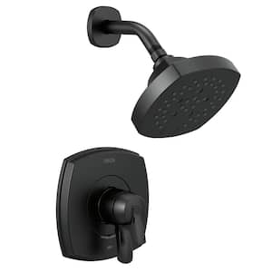 Stryke 1-Handle Wall Mount 5-Spray Shower Faucet Trim Kit in Matte Black (Valve Not Included)