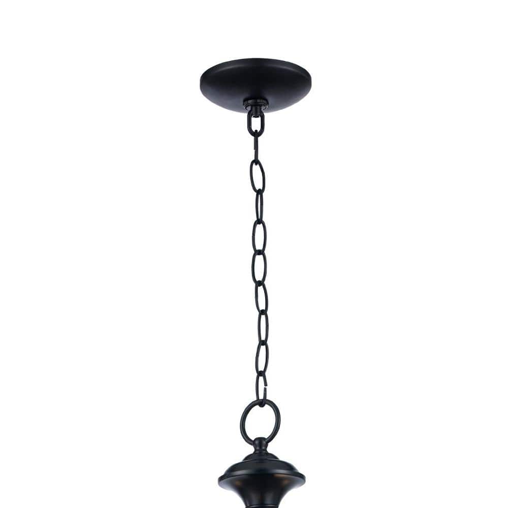 Black 6-Light Candle Chandelier with Metal Frame