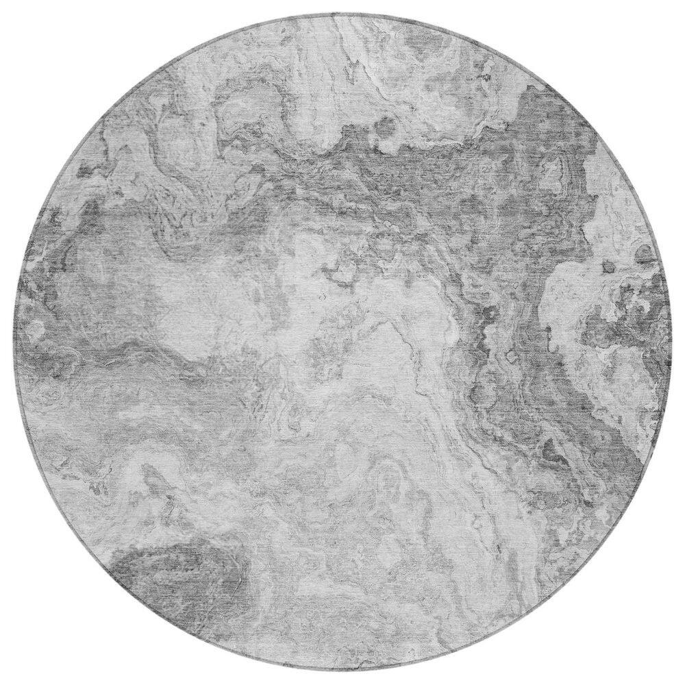 Chantille Machine Washable Indoor/Outdoor Abstract ACN2797 Gray 8 ft. x 8 ft. Round Rug price history on PriceWatchPro