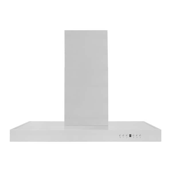 30 in. 400 CFM Convertible Vent Wall Mount Range Hood in Stainless Steel
