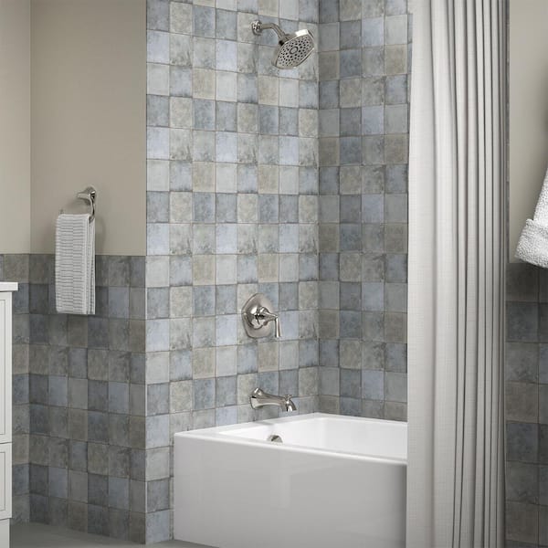 Sundae Single Handle 3-Spray Tub and Shower Faucet with 1.75 GPM in. Vibrant Polished Nickel (Valve Included)