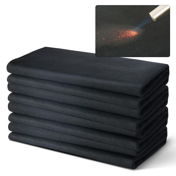 Carbon Felt Welding Blanket 4 Pack, 37 x 36 in. Flame Retardant Welding Blanket Up To 1800°F Heat Resistant Blanket Set