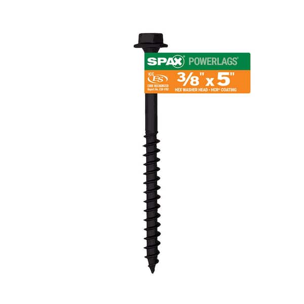 SPAX 3/8 in. x 5 in. Hex Drive Hex Head High Corrosion Resistant Coating PowerLag Screw