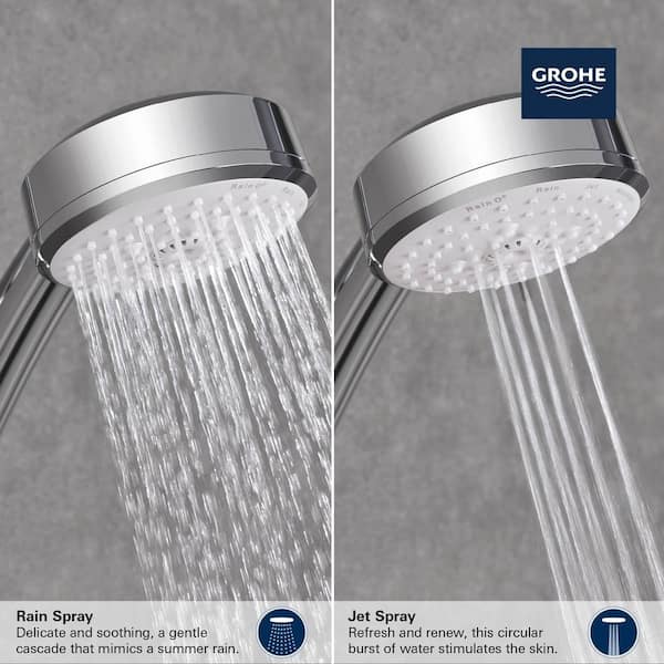 GROHE Tempesta 2-Spray 4 in. Single Wall Mount Handheld Rain