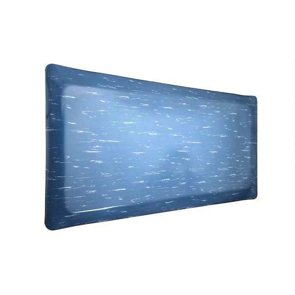 Marbleized Tile Top Anti-Fatigue Blue 4 ft. x 5 ft. x 1/2 in. Vinyl Commercial Mat