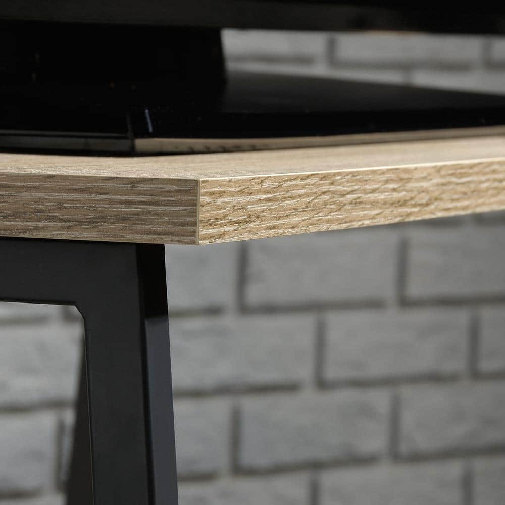 Charter Oak & Black Metal Industrial 36" TV Stand