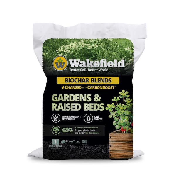 Biochar Blend with CarbonBoost for Gardens & Raised Beds-1 cu. ft. Bag