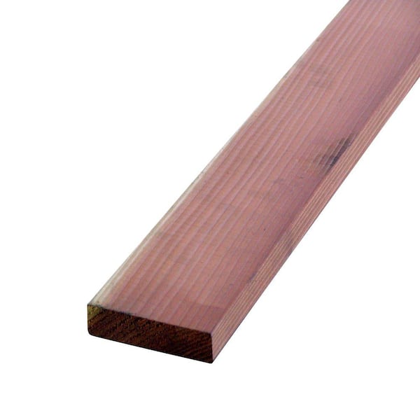 Unbranded Redwood B Grade Heart Board (Common: 5/8 in. x 5-3/8 in. x 10 ft.; Actual: 0.625 in. x 5.375 in. x 120 in.)