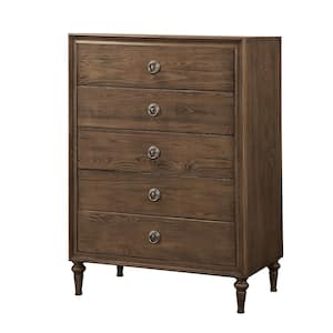 Inverness (Parker) 5-Drawer Reclaimed Oak Chest of Drawer (50 in. H X 36 in. W x 20 in. D)