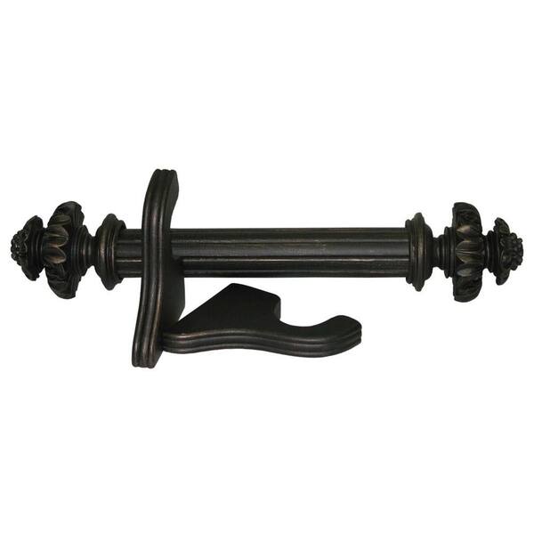 Classic Home 72 in. Single Curtain Rod in Antique Bronze with Royal Fancy finials