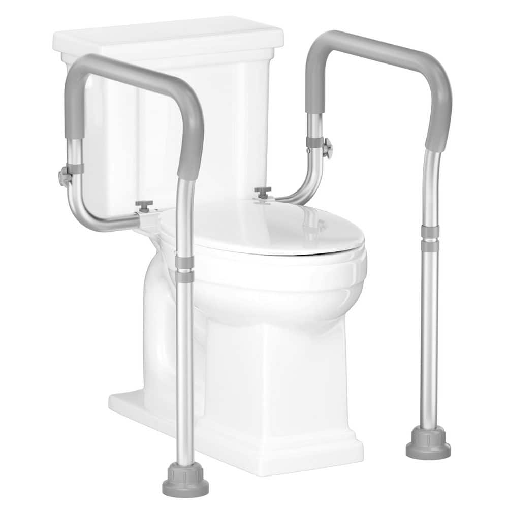 24-25.6 in. Grey Toilet Safety Rail for Seniors with Adjustable Height & Width, 350 lb. Capacity, Non-Slip Handles price history on PriceWatchPro
