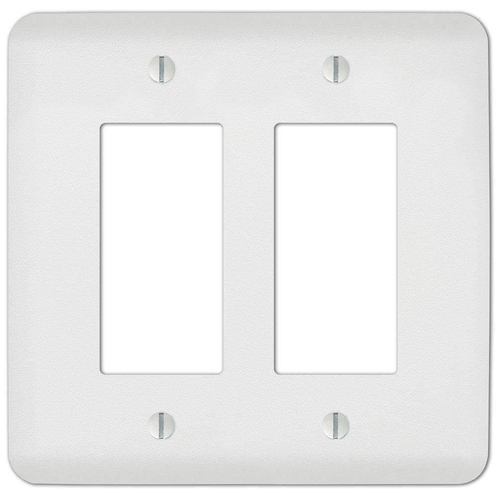 AMERELLE Perry 2 Gang Rocker Steel Wall Plate - White 635RRW - The Home ...