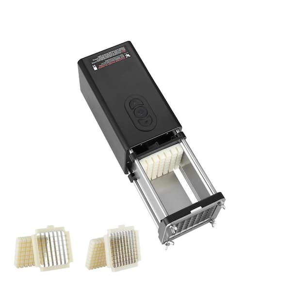 Electric French Fry Cutter, Potato Slicer with Stainless Steel Blades, Anti-slip Feet, Ideal for Veggies, French Fries