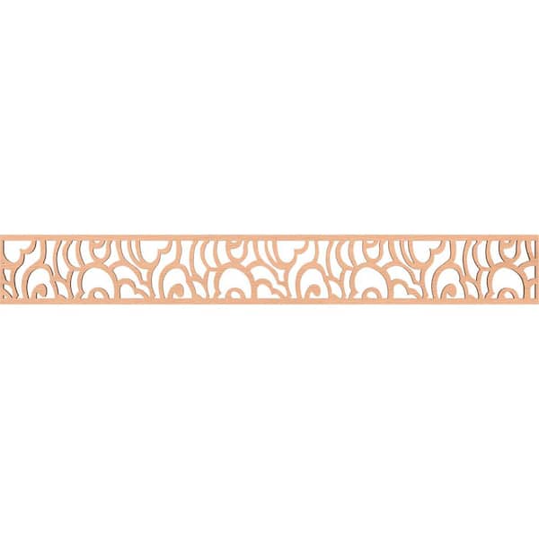 Ekena Millwork Springfield Fretwork 0.25 in. D x 46.5 in. W x 6 in. L Alder Wood Panel Moulding