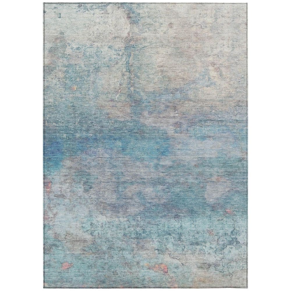Chantille Machine Washable Indoor/Outdoor Abstract ACN2100 Aqua 3 ft. x 5 ft. Area Rug price history on PriceWatchPro