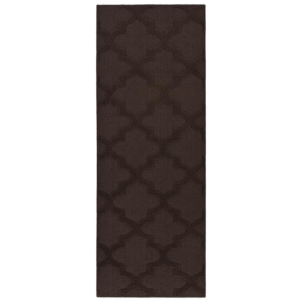 Mocha Quatro 3 ft. x 8 ft. Cut-loop Trellis Area Rug price history on PriceWatchPro
