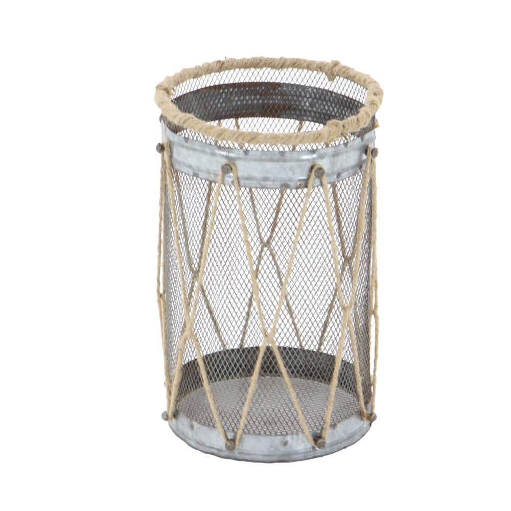 Elegant Silver Metal Hanging Hurricane Candle Lantern Trio