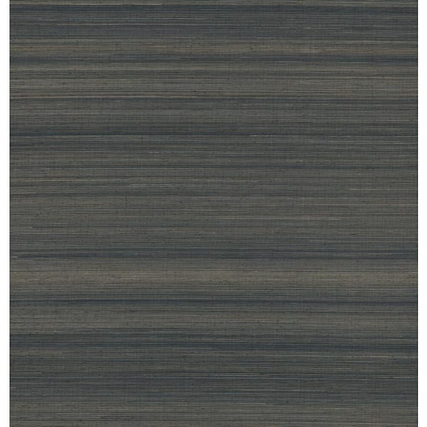 A-Street Prints Mai Indigo Abaca Grasscloth Wallpaper Sample
