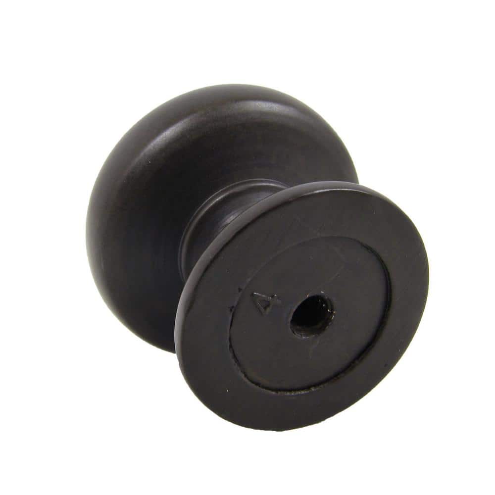 Oil Rubbed Bronze Round Cabinet Knob with Mounting Hardware